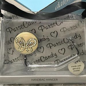 Crystal Butterfly Purse Hanger NWOT